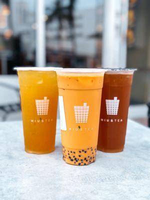 Passion Passionfruit Green Tea Thai Tea Latte (Reg.) Mango Black Tea (Reg.)