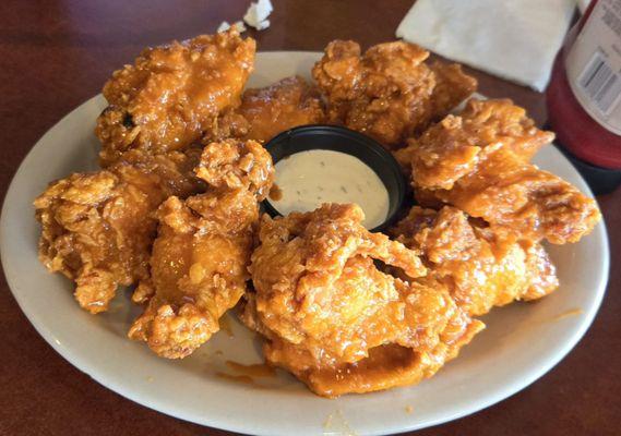 Full Troy plate order of breaded wings with Brewskeez homemade sauce