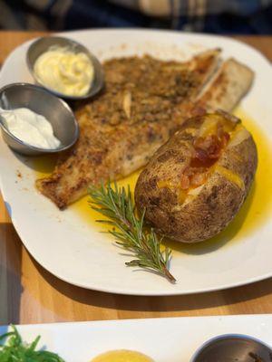 Rainbow Trout and baked potato