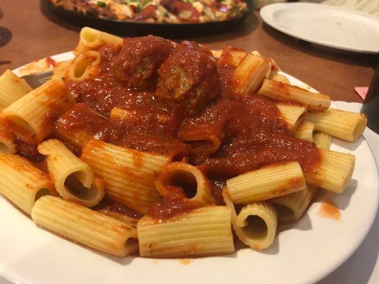 Amazing sauce on this rigatoni!