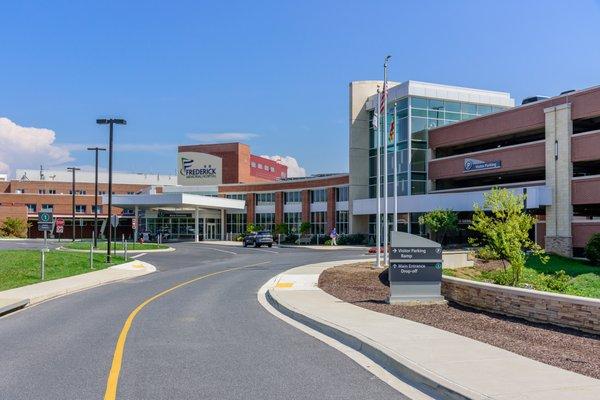 Main Entrance & Visitor Parking Garage Entrance