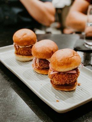 Crab cake sliders (summer 2021 menu)