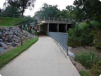 One of the first tunnels you'll hit if starting at Ray's Splash Pad.