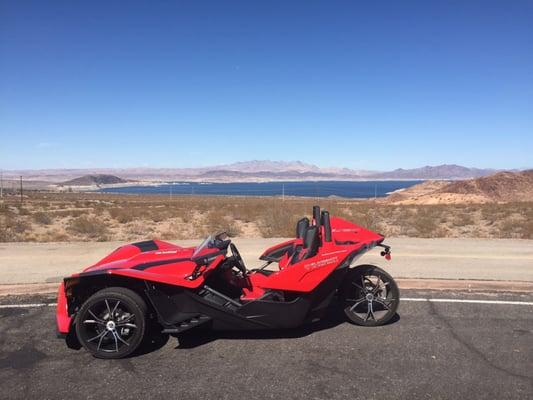 Polaris Slingshot SL. Google it.