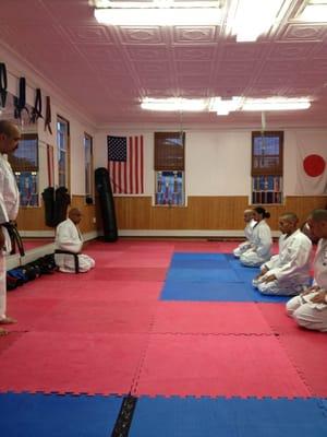 Traditional kodokan Judo class,