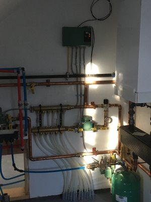 New gas boiler with radiant heat