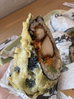 Tempura land and sea sushi burrito