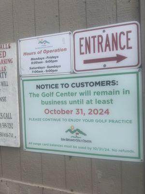 It says October 31, 2023 but the manager just told me it's open until December 2024 so spared for another year.