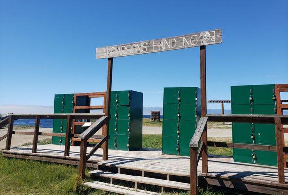 Lockers to retrieve your purchased water and firewood. Don't forget to pick up your key at Two Harbors!