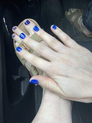 Gel Mani & Regular Pedi