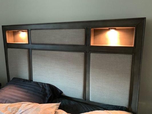 Bed frame with lights