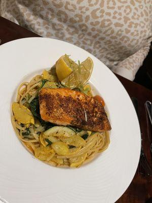 Blackened Salmon Primavera