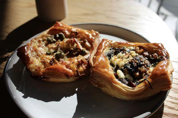 Potato Cheese Cornichon Danish & Spinach Feta Sun-Dried Tomato Danish