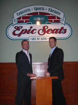 Co-founders Scott and James in the Epic event space