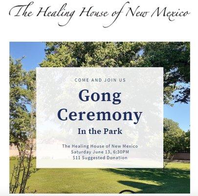 Gong Ceremony at The Park Enjoy the Open Air Space and Social-Distancing Friendly Atmosphere.