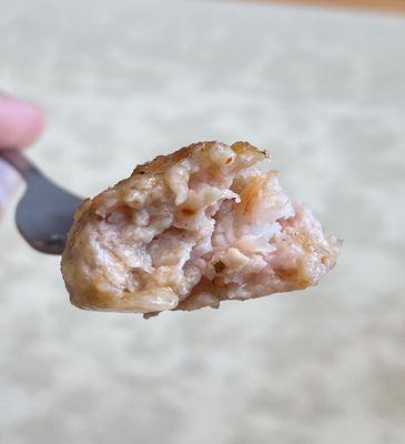 Good pork filling inside the shrimp