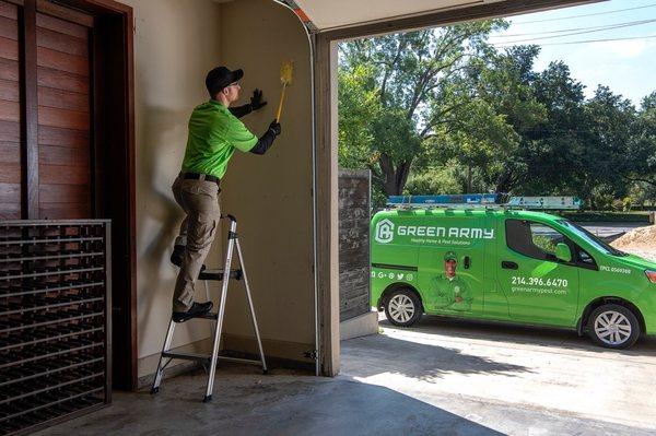 The Green Army Clean Division.
 Garage Cleaning
 Grill
 Windows
 Power-Washing
 Debris Removal