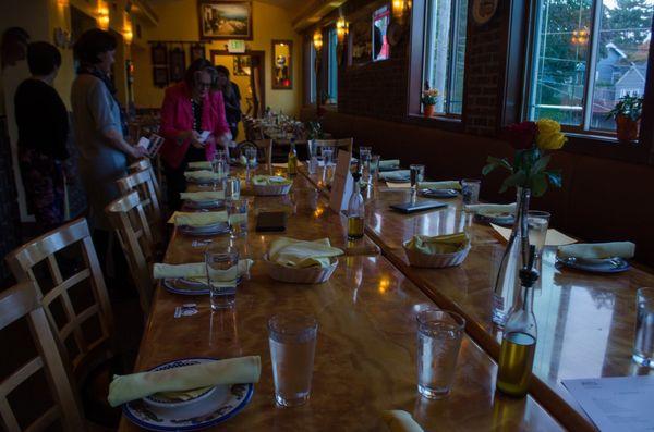 upstairs dining area