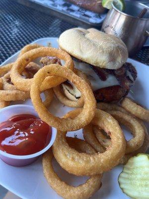 Siracha chicken burger