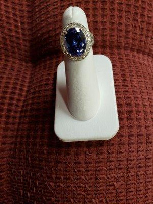 Redesigned Tanzanite Ring done by David Delucchi.