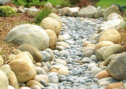 Cobble and River Rock make a beautiful landscape choice