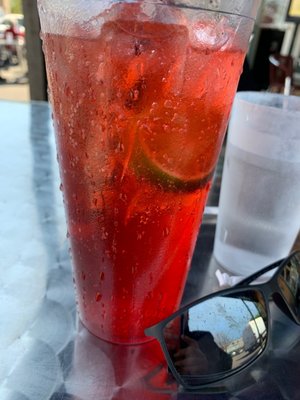 Raspberry Lime Rickey. Delicious. The right balance of tangy and sweet.