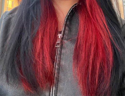 peekaboo red highlights by michelle