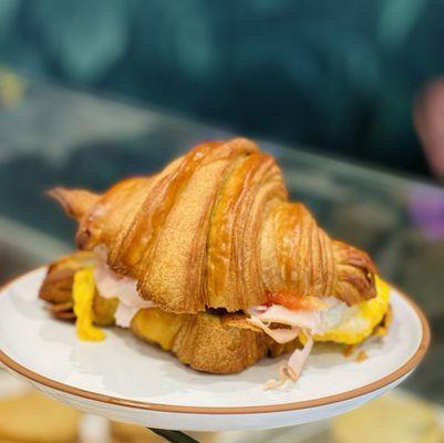 Cheese, Turkey and Egg Croissant