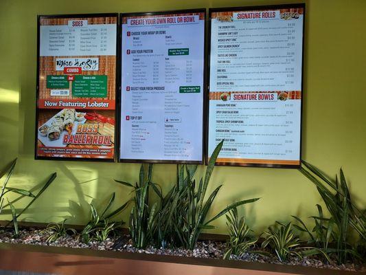 Menu board