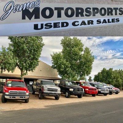 James Motorsports family owned used car dealership located on Apache Trail & Ironwood