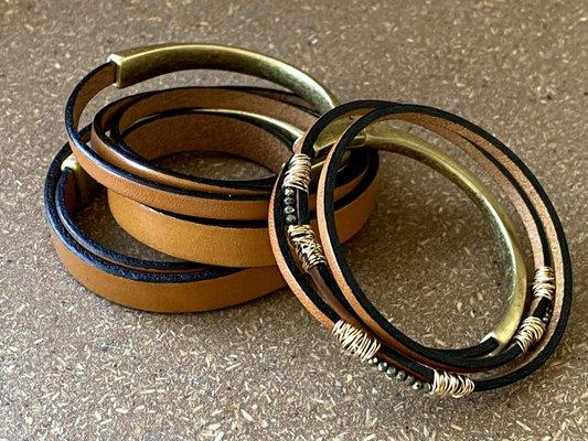 Saddle Triple Wrap Bracelets