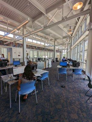 computer lab on the second level