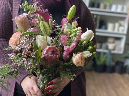 Fresh flower arrangements  designed by Blossoms Anytime