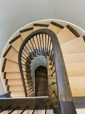 Yes, we can install a stair runner on your staircase - even if it is circular!