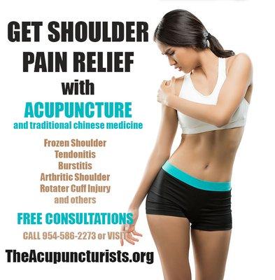 Acupuncture is highly effective in relieving shoulder pain!