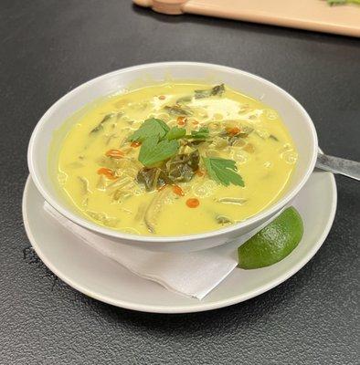 Delicious coconut and lemongrass soup!