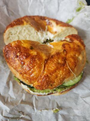 Heavenly Veggie bagel sandwich