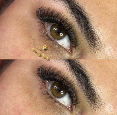 Eyelashes extensions volume