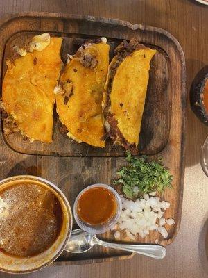 Quesobirria Taco Plate  it was good