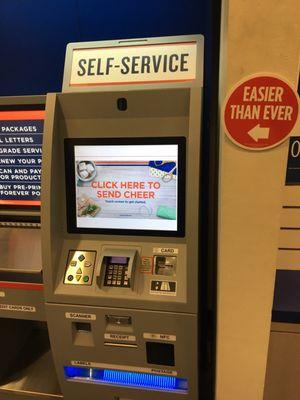 The new touchscreen self service kiosk - much improved!