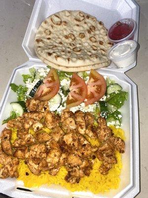 Chicken Gyro plate. Makes 2-3 meals. Always perfection