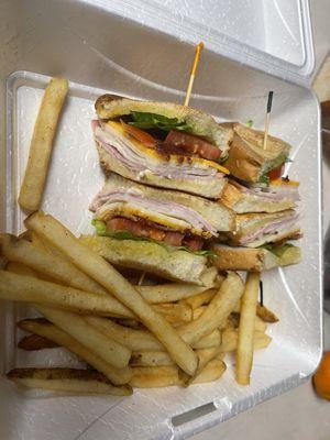 This is the Club Sandwich they gave me to go for $18.64