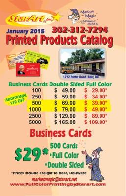 Printed Products Sales Book Business Cards