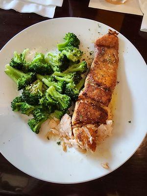 Salmon and Broccoli so good.