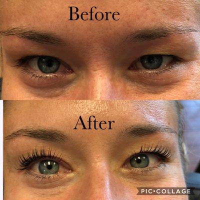 Lash lift with tint