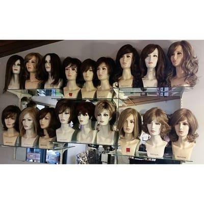 We have 130 wigs along in stock to choose from, along with men's and ladies custom made and ready to wear hairpieces.