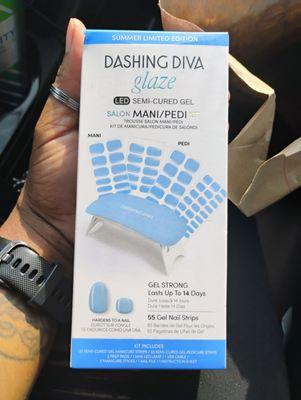 Dashing Diva semi-cured gel kit (mani & Pedi) with LED light included