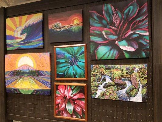 Art gallery at Pictures Plus Kakaako featuring canvas prints.