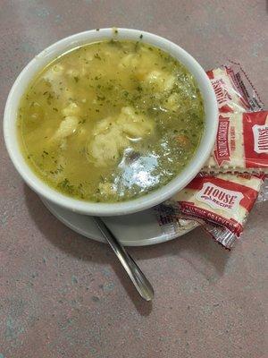 Chicken dumpling soup