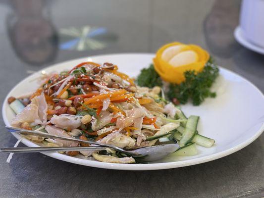 Geoduck Clam & Chicken Salad at Pearl Bay Restaurant in the Pacific Commons Shopping Center in Fremont.